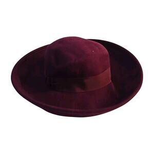 Vintage 80s 90s Union Made Street Smart Betmar Wool Felt Curled Brim Hat 21.5"